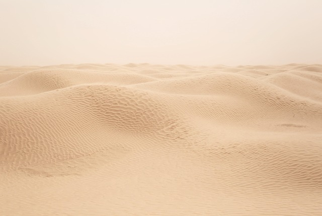 Photo d'un désert avec dunes de sable