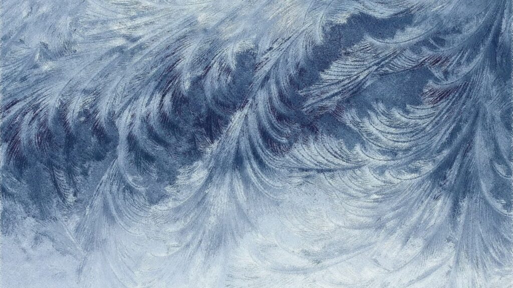 motif de gel sur une vitre